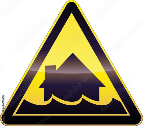 Yellow Flood Warning Symbol