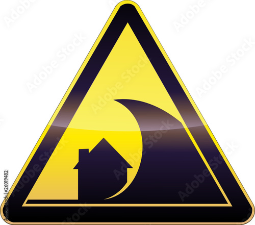 Yellow Tsunami Warning Symbol