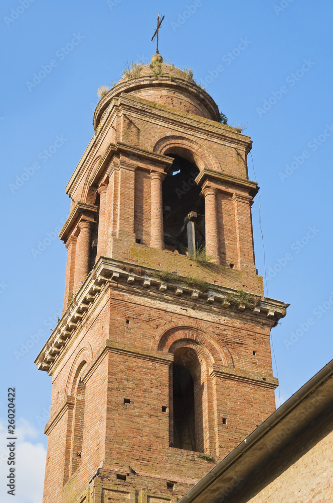St. Maria dei Servi Belltower Church. Città della Pieve. Umbria.