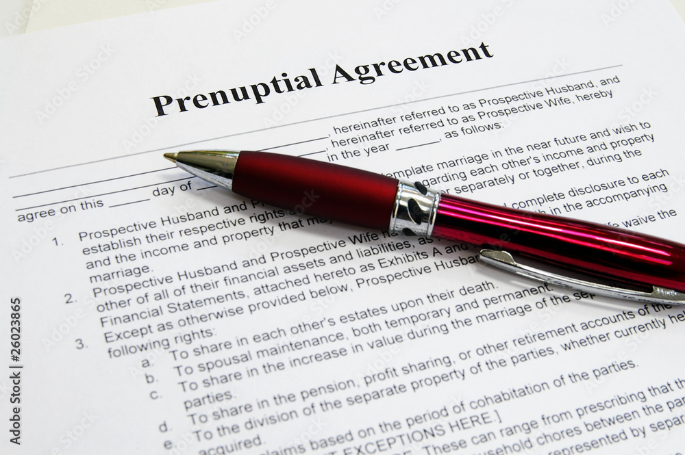 a prenuptial marriage contract and pen a prenuptial marriage contract and pen