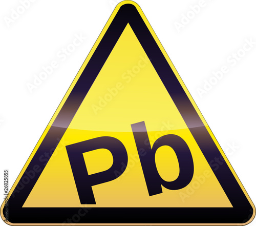 Yellow Lead Warning Sign
