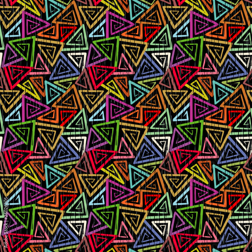 Abstract seamless grunge geometric pattern