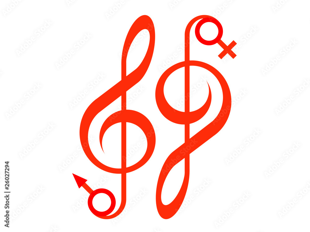 Naklejka premium music love