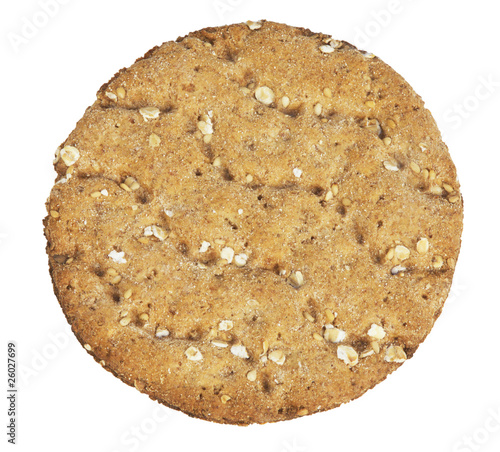 round crispbread ,isolated on white with clipping path.