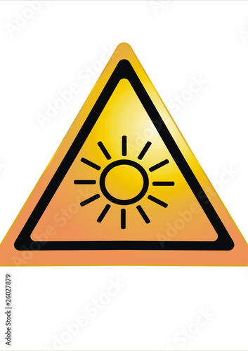The sun- warning sign
