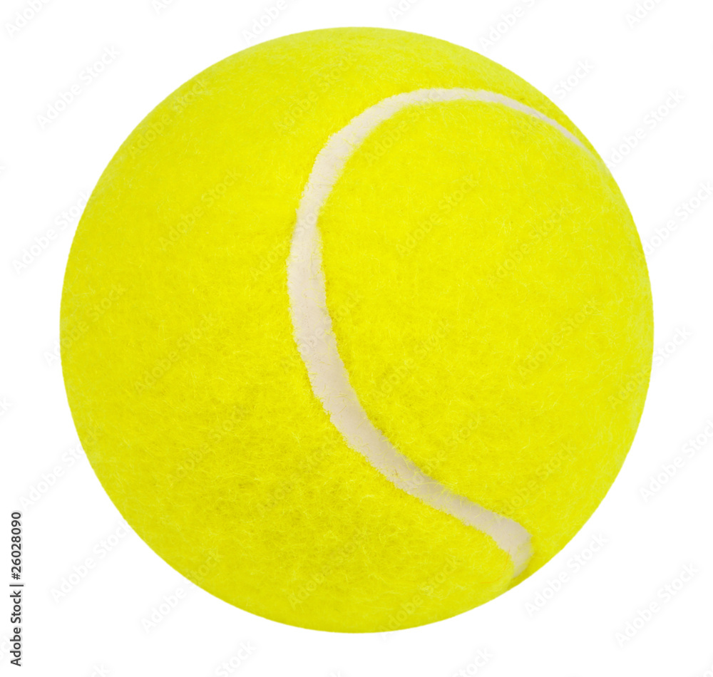 tennis ball,Isolated on white with clipping paths.