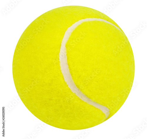 tennis ball,Isolated on white with clipping paths. © Alexey