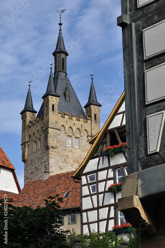 bad wimpfen, blauturm e case a graticcio photo