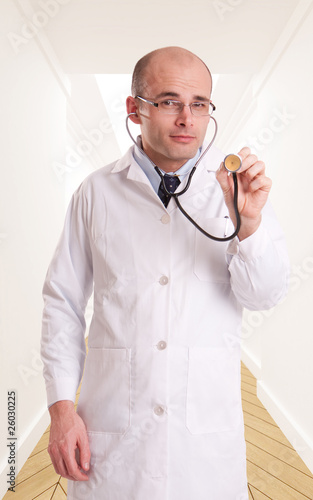 Male doctor on a corridor