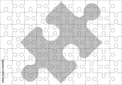 stencil of puzzle pieces