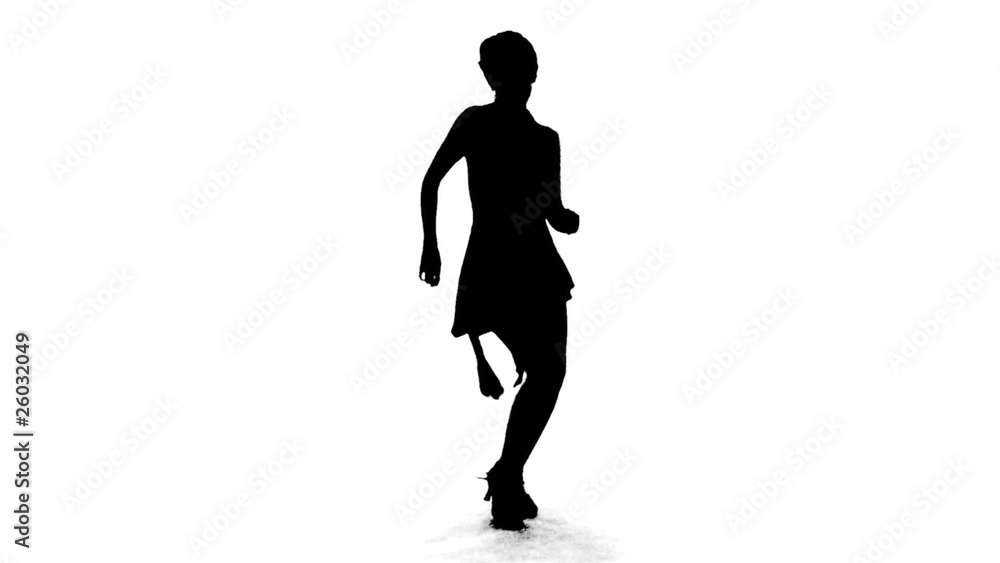 Silhouette of Woman Dancing Salsa Silhouette of Woman Dancing Salsa