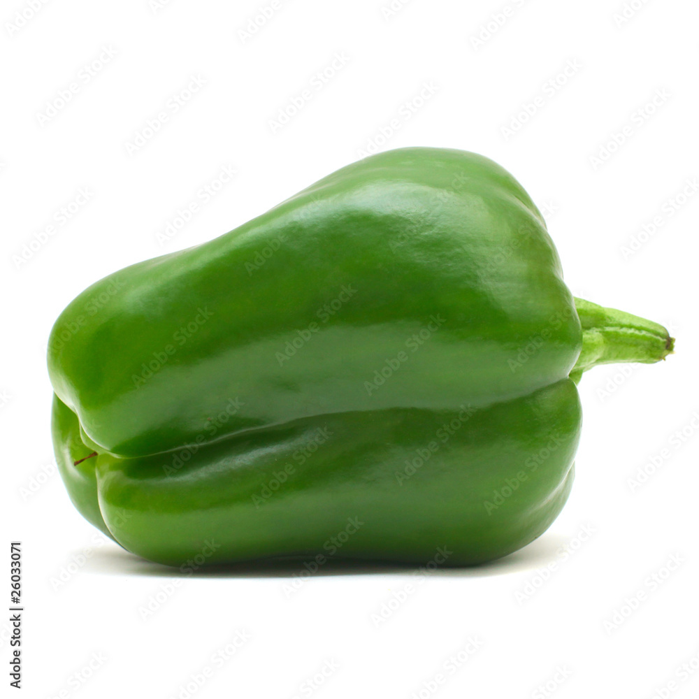 green sweet pepper isolated on white background green sweet pepper isolated on white background