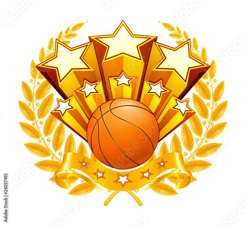 wreath Basketball Emblem
