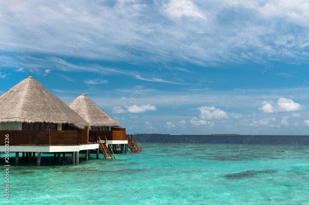 Maldives water bungalows