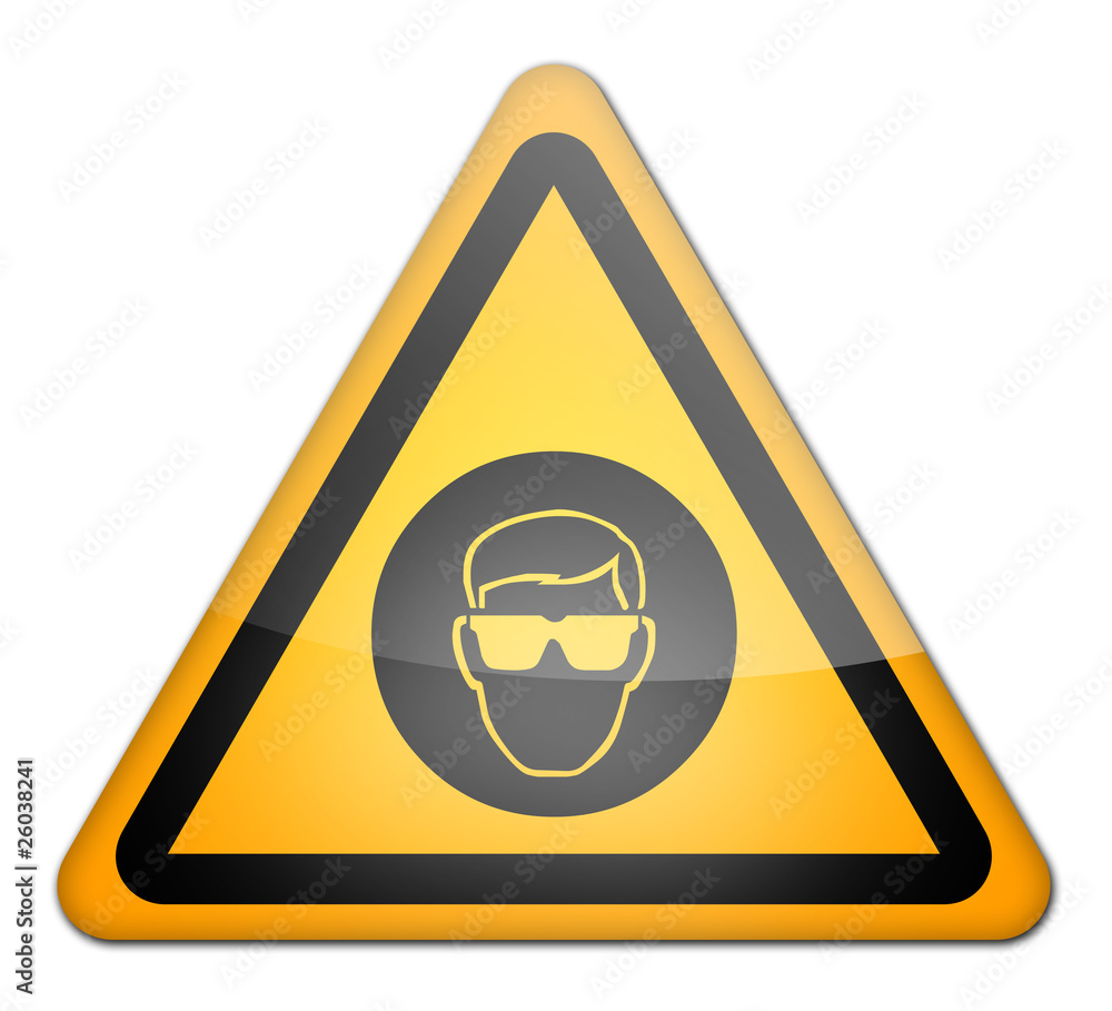 Hazard Sign "Safety Glasses Required" Stock Illustration Adobe Stock
