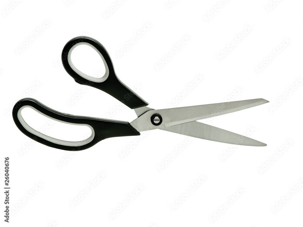 scissors, ready to cut, isolated on white background scissors, ready to cut, isolated on white background