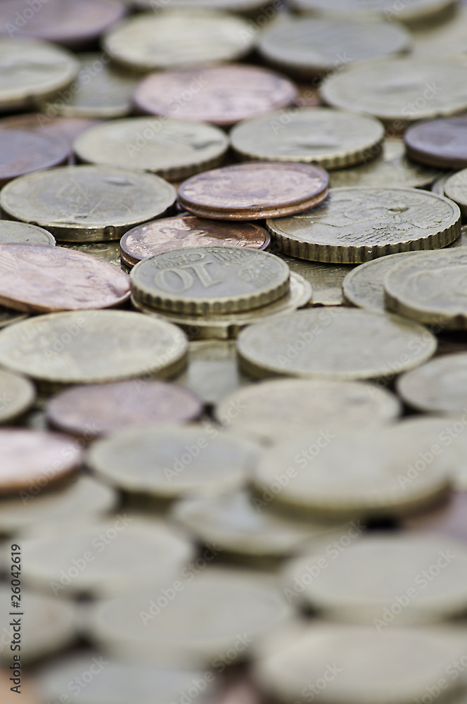 Pile of euro coins Pile of euro coins