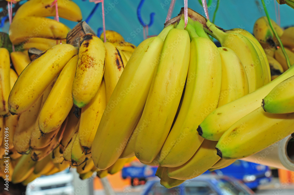 yellow banana in the market