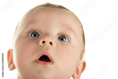 baby boy closeup portrait