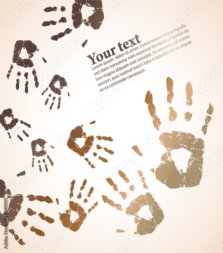 the vector handprint color background eps 10