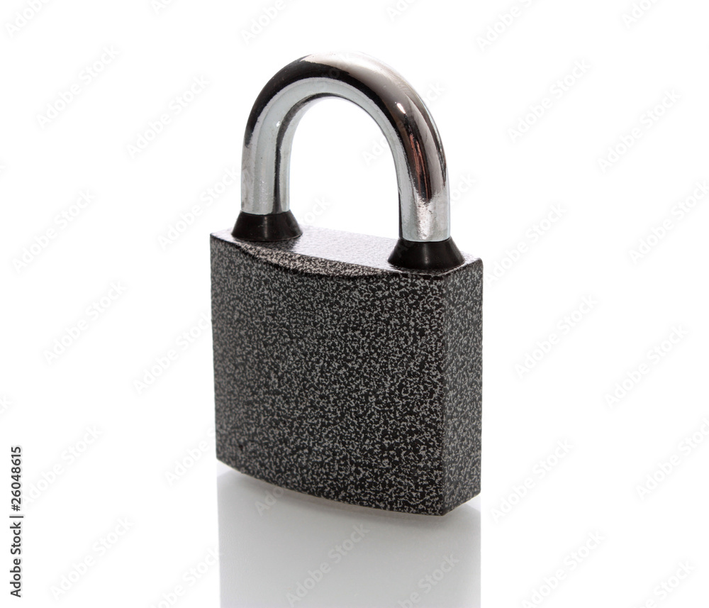 lock, isolated. lock, isolated.