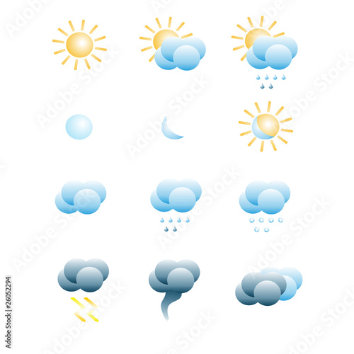 Set of weather icones
