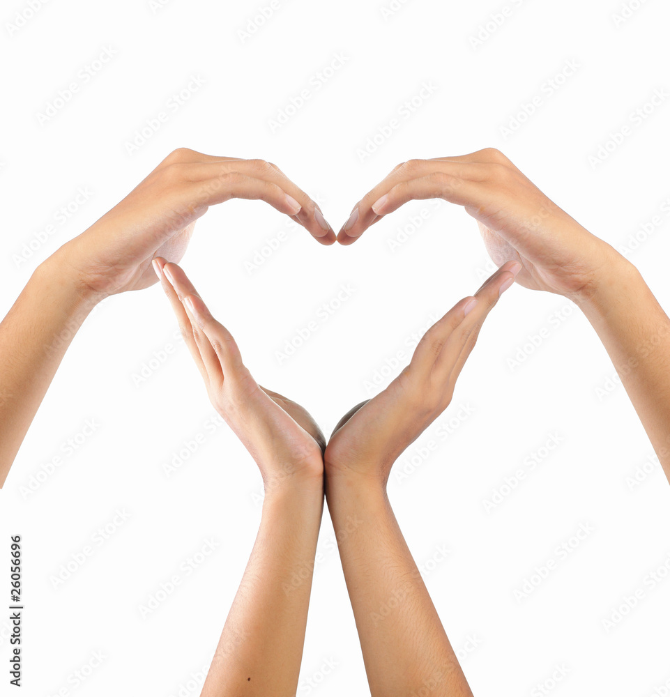 Obraz premium stwórz ręcznie kształt miłości