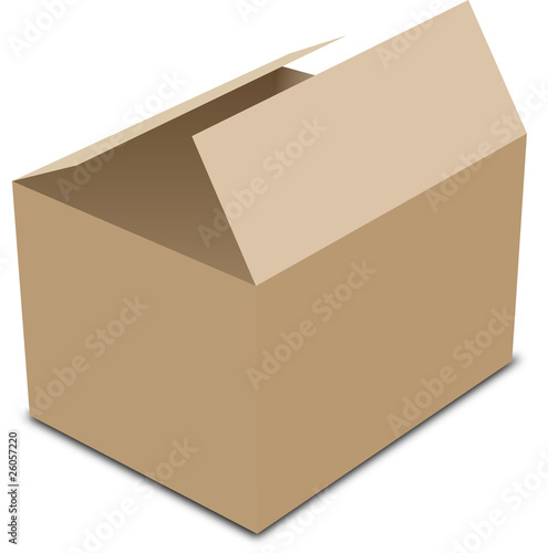 boite de carton ouverte