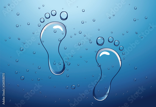 wasser fussabdruck