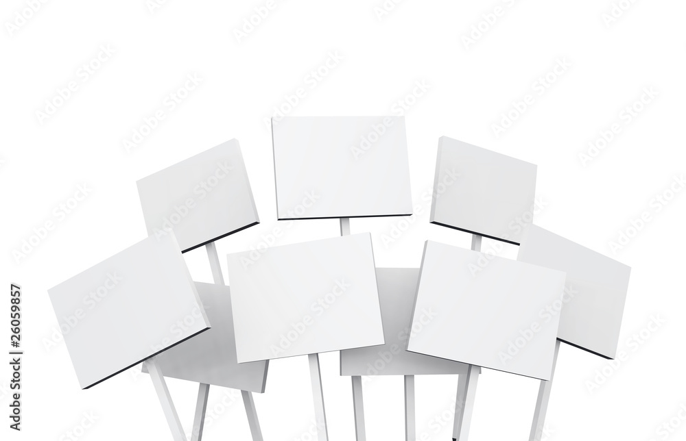 White Demo signs - 03 White Demo signs - 03
