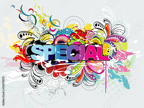 special vector text