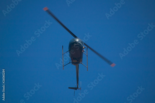 helicopter in blue sky
