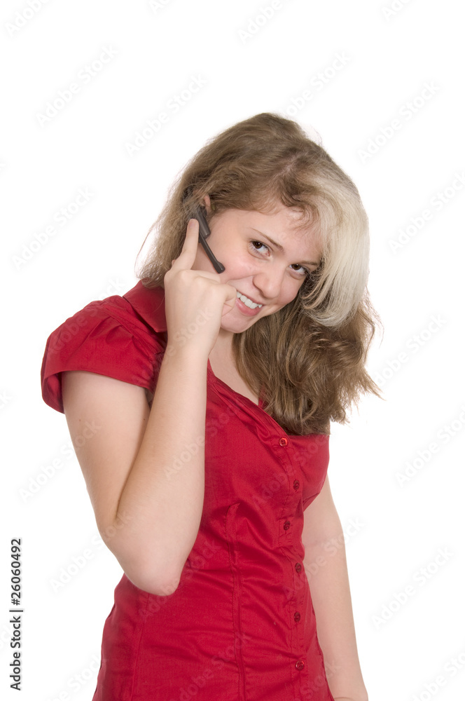 Closeup portrait of a beautyfull young girl isolated over white Closeup portrait of a beautyfull young girl isolated over white