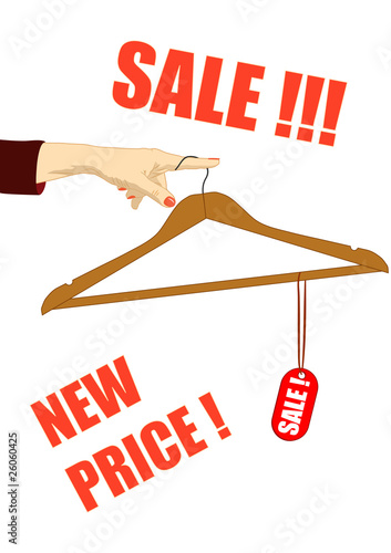 vector announcement about sale