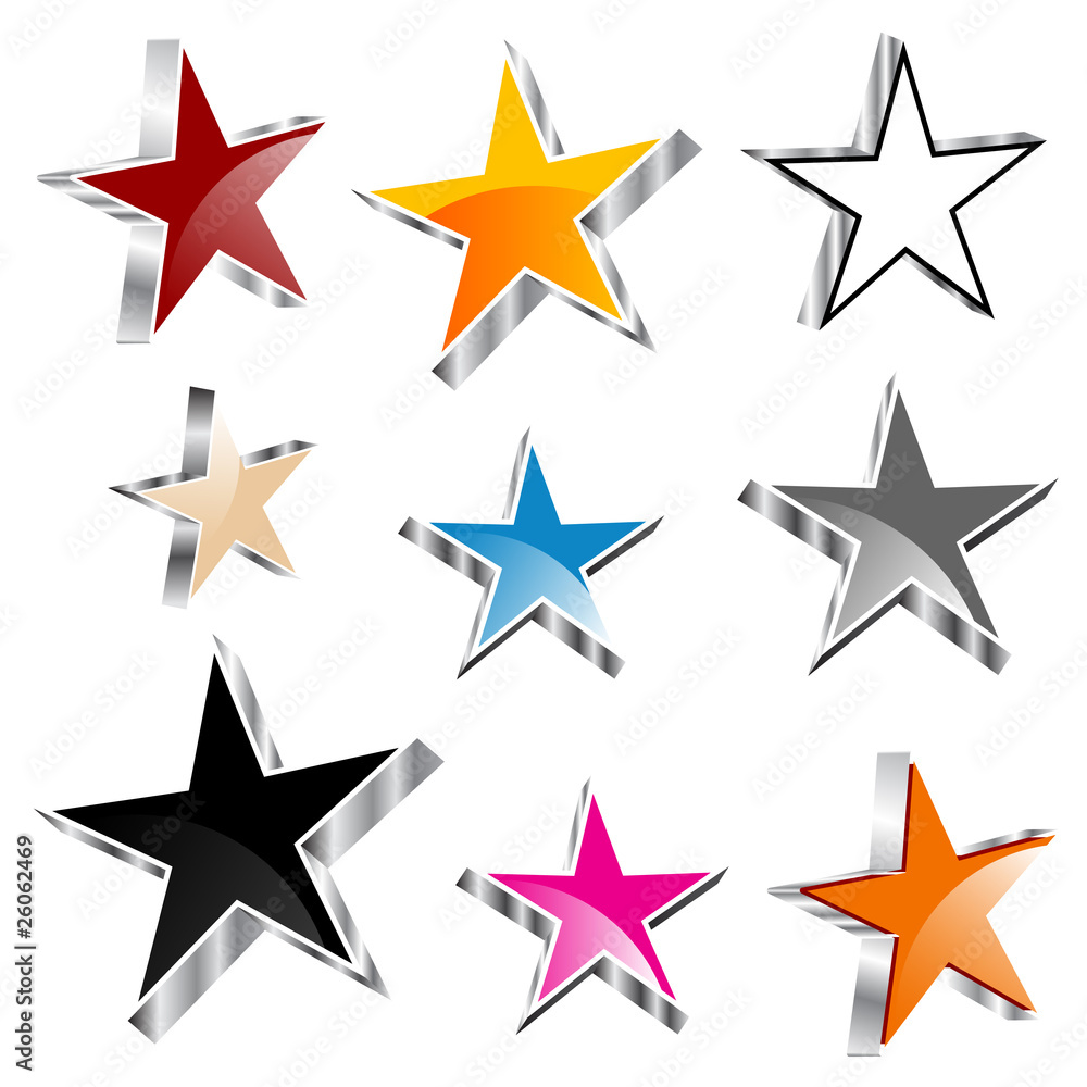 Collection of vector stars Collection of vector stars