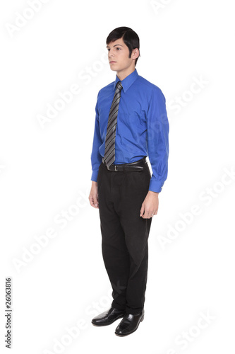 Caucasian businessman standing with arms at sides front view photo