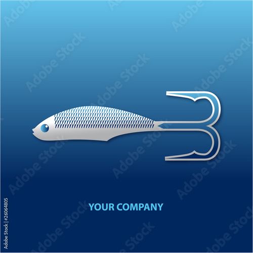 logo pêche, hameçon