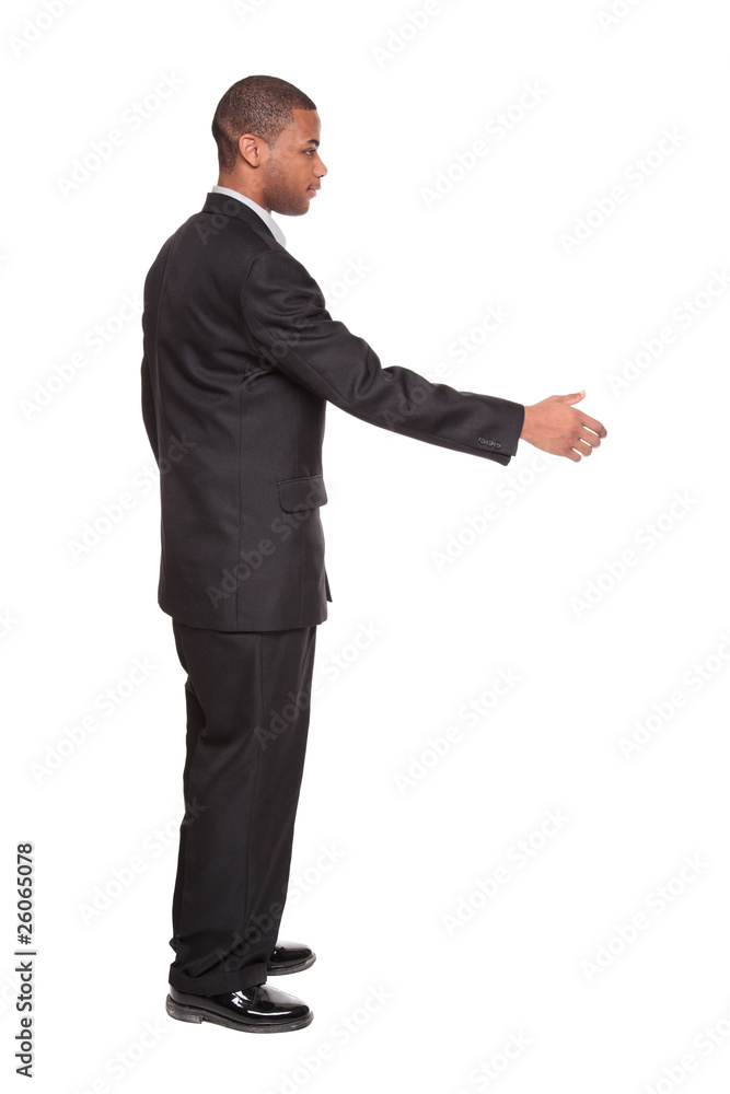 handshake reach - African American businessman handshake reach - African American businessman