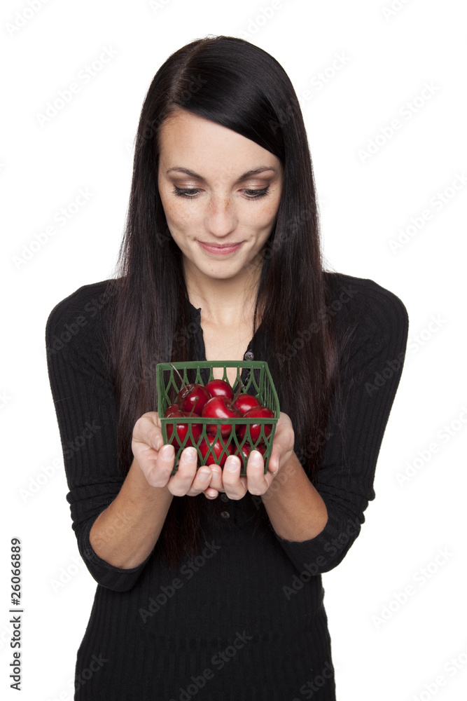 Produce - fruit woman with cherries