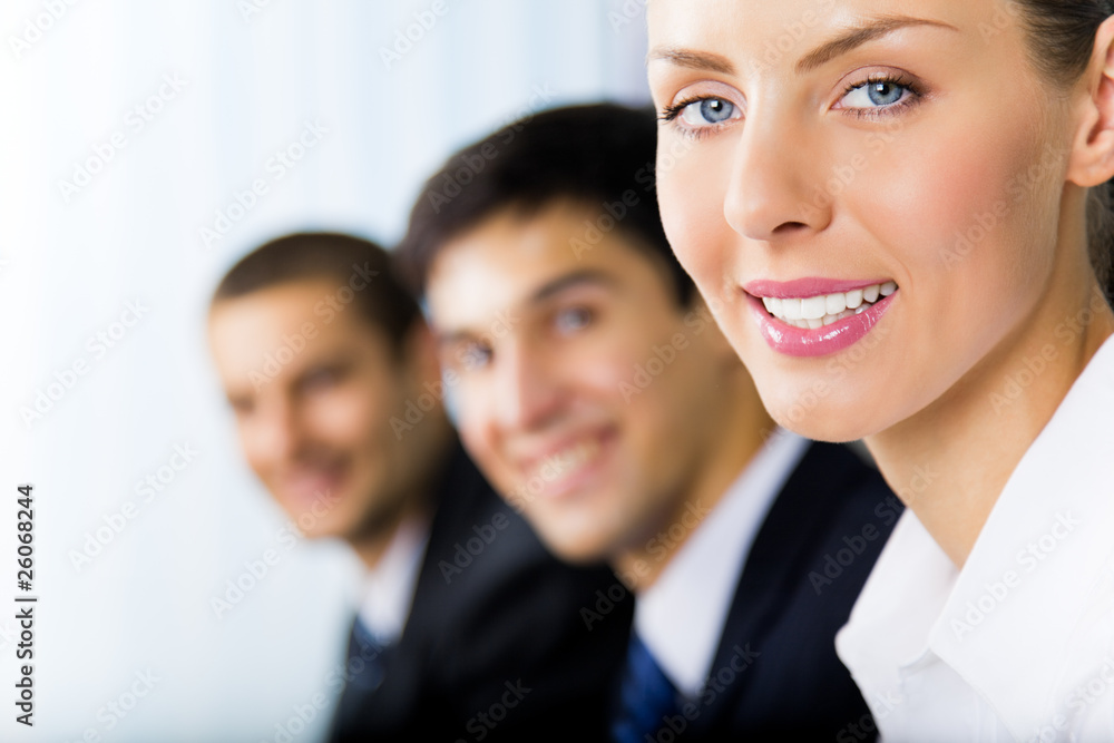 Portrait of successful businesswoman and colleagues Portrait of successful businesswoman and colleagues