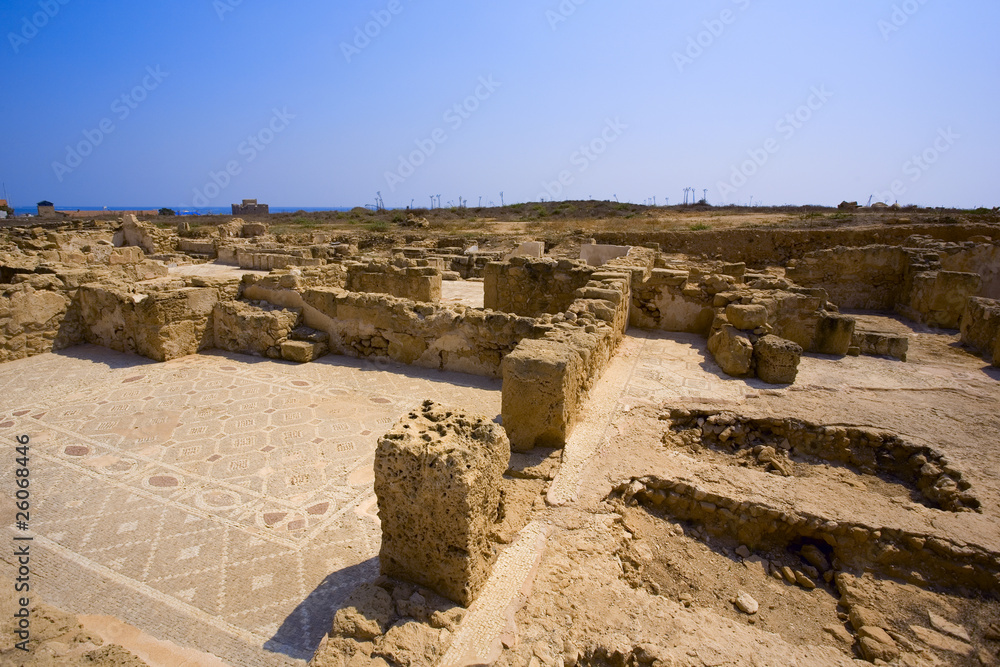 Historic ruins in Paphos. Cyprus.