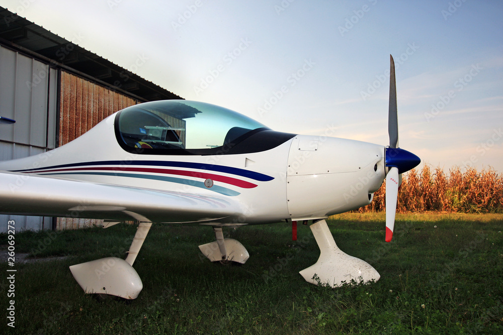aereoplano sul campo di grano
