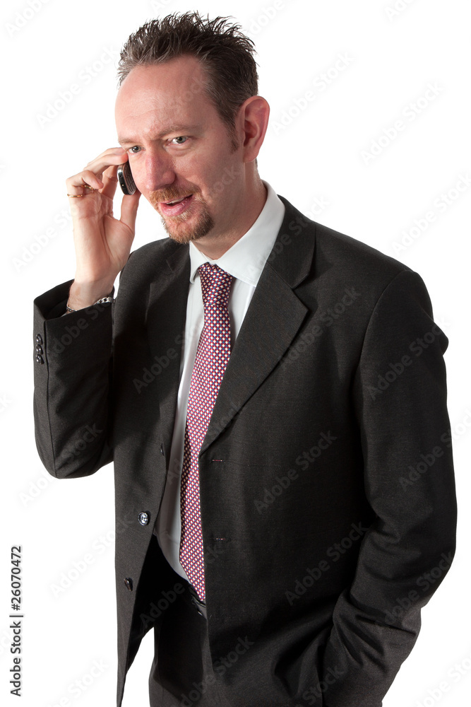Goatee Businessman On the Phone Goatee Businessman On the Phone