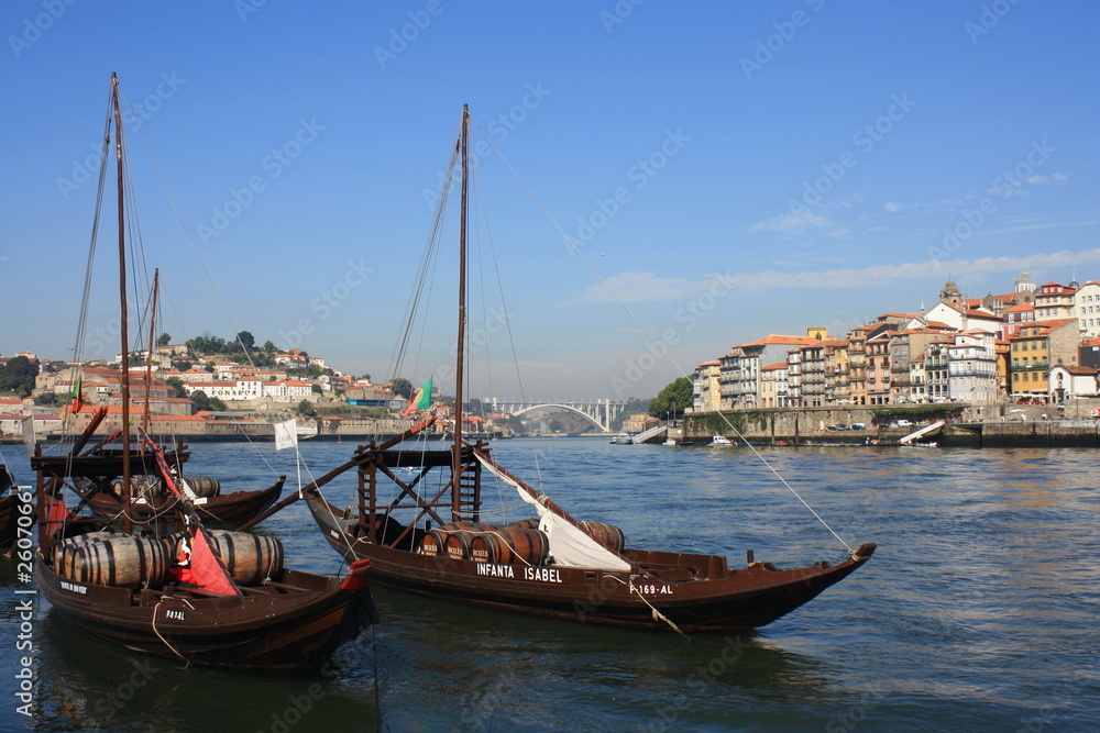 rabelo boats in Vila Nova de Gaia