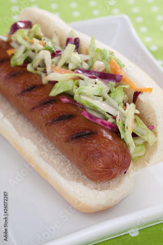 Hot Dog With Coleslaw