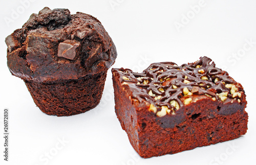 Muffin und Brownie