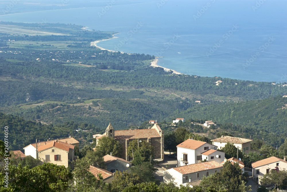 Corsica del Sud, panorama su Sari Solenzara ed il mare