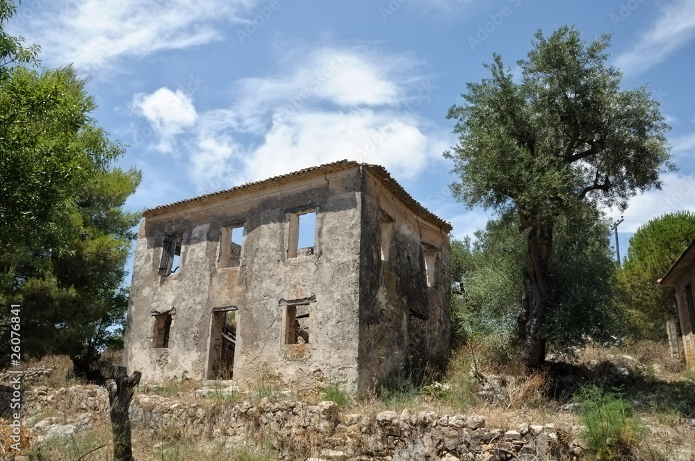 Abandoned house in the country.