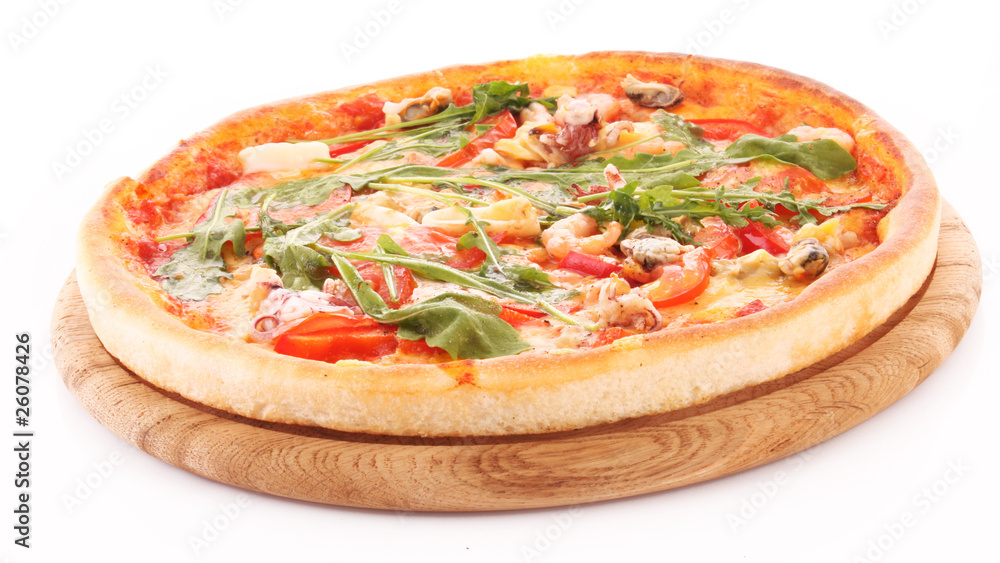 Pizza isolated on white