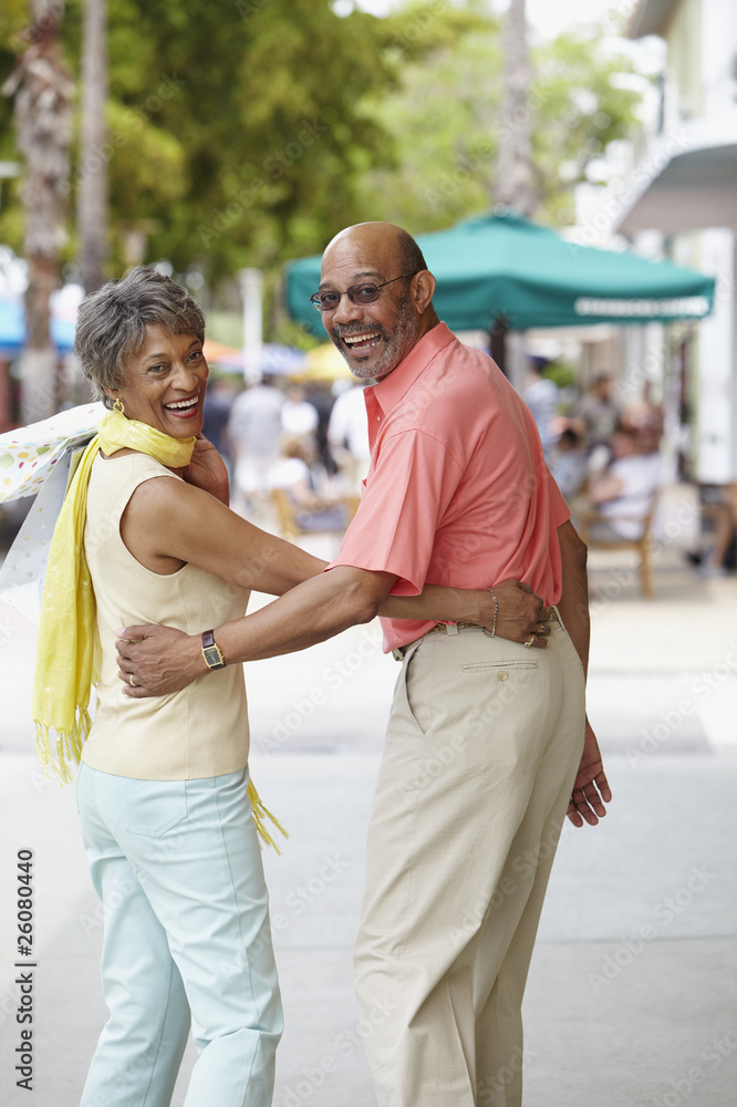 African couple walking together African couple walking together